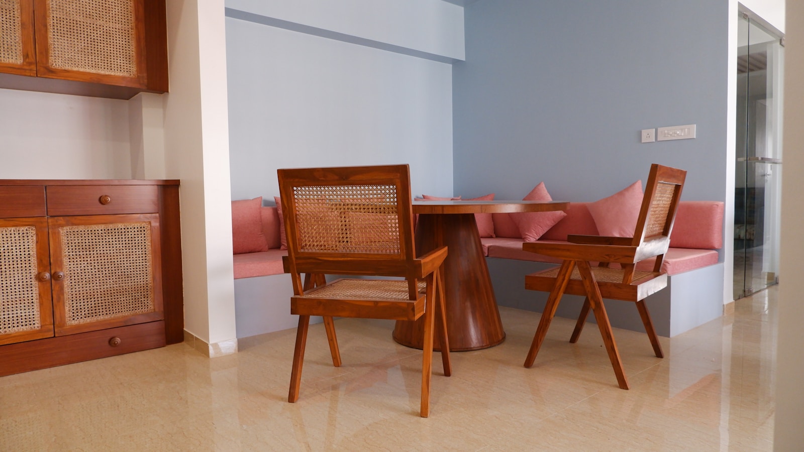 brown wooden table and chairs