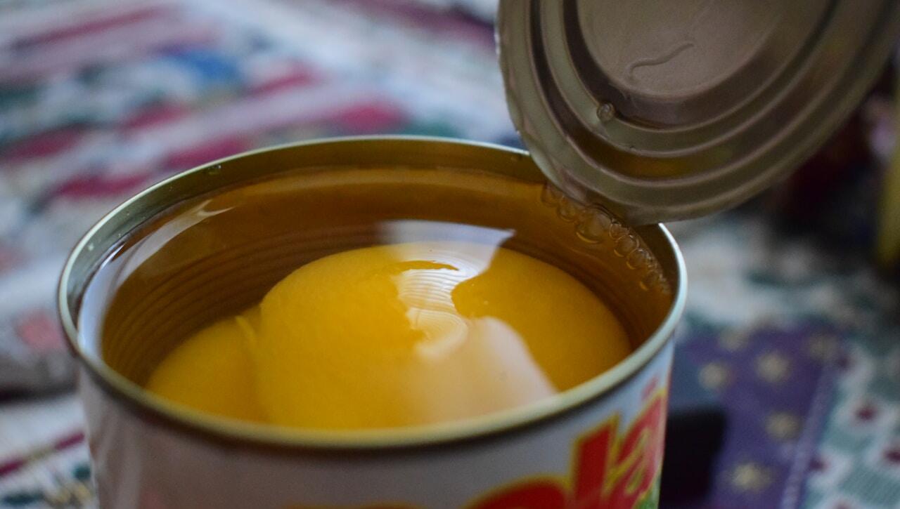 yellow and red labeled can